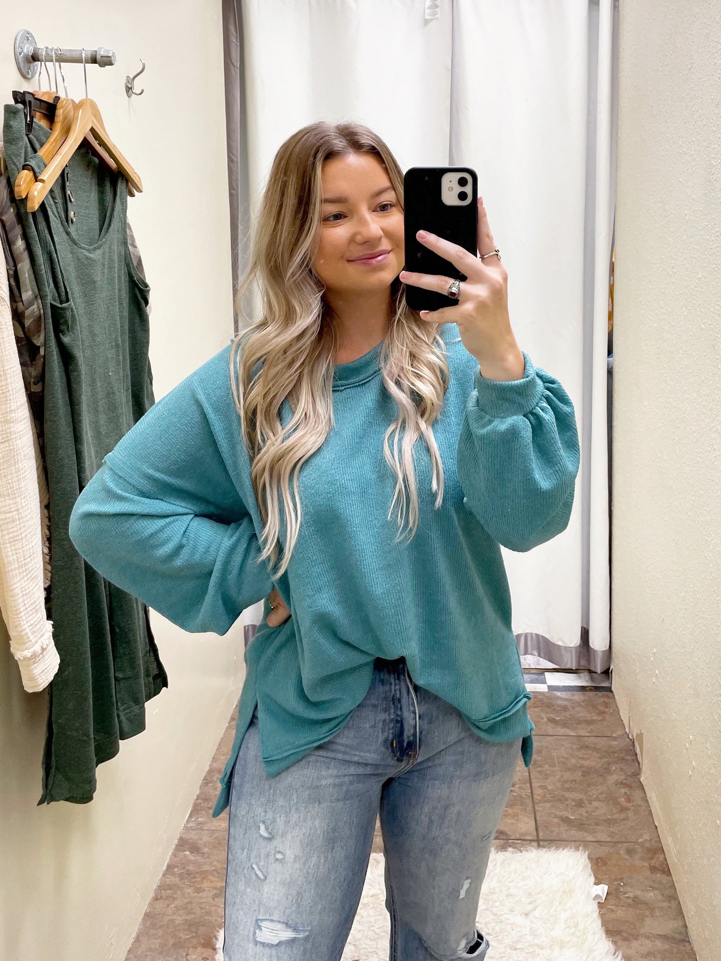 Trouble in Turquoise Top