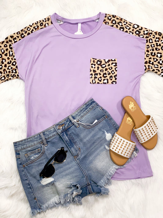 Lilac Leopard Tee