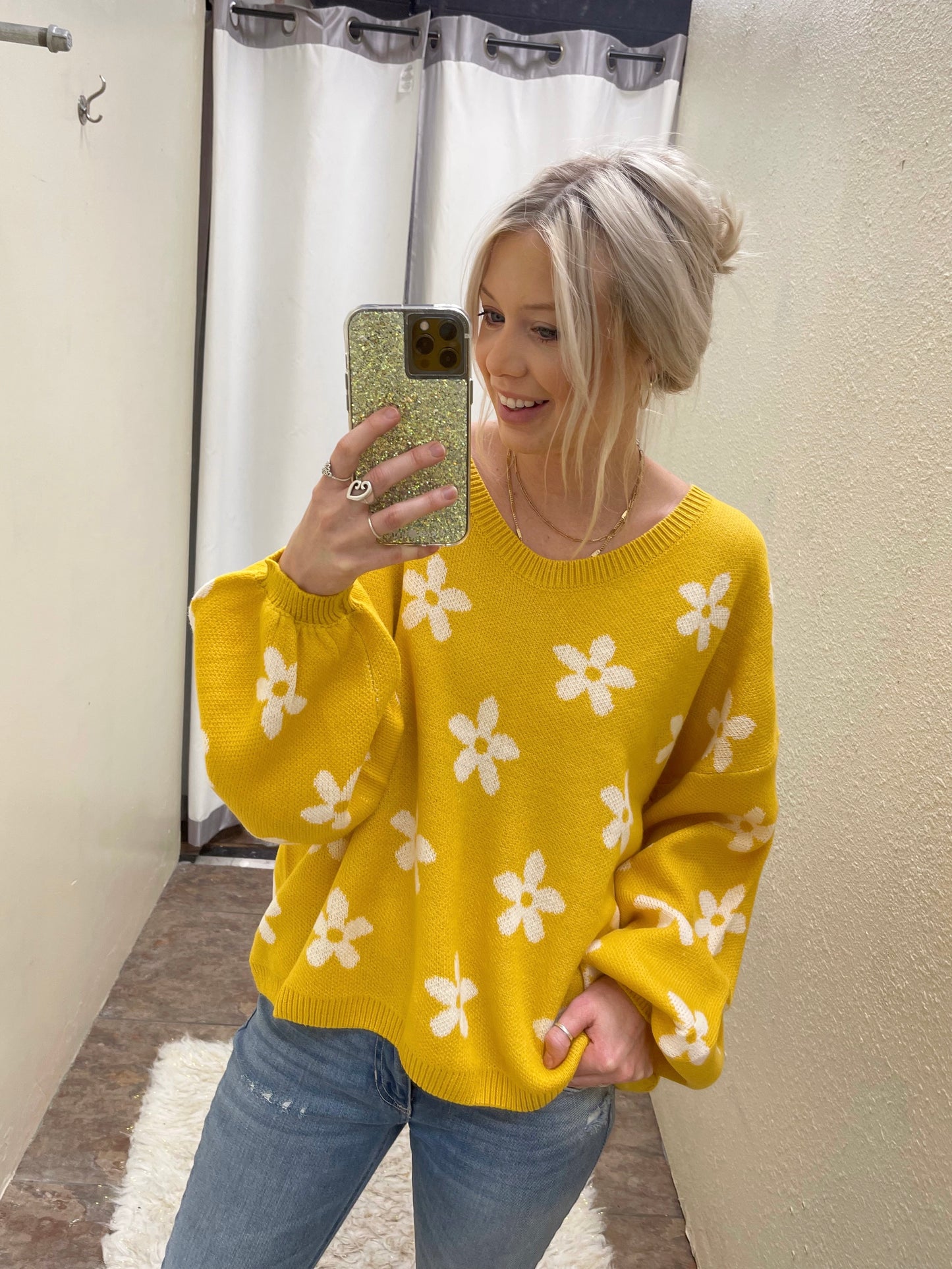 Mustard Daisy Sweater