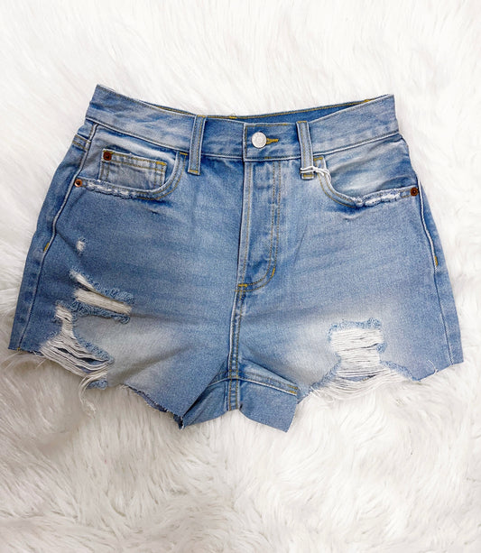 High Rise Mom Shorts-CELLO