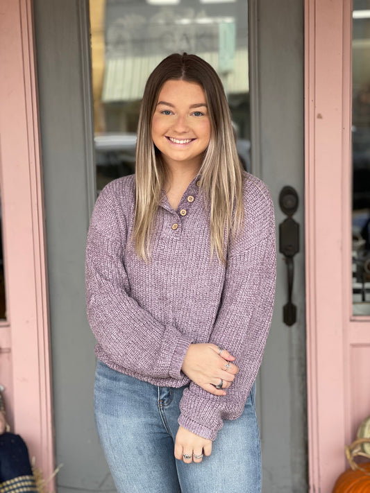 Lavender Chenille Sweater
