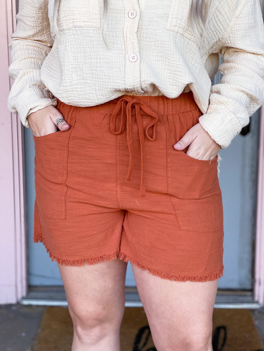 Frayed Hem Shorts