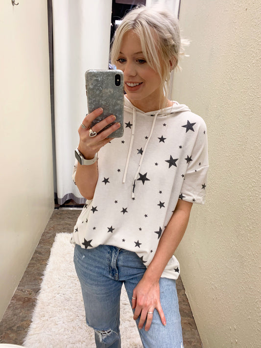 Star Hoodie Top