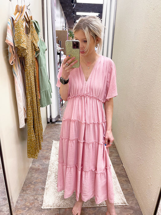 Rose Pink Maxi Dress