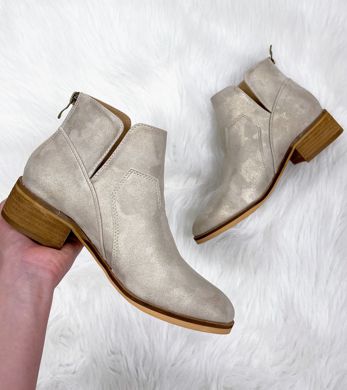Curry Gold Metallic Boots-Corkys