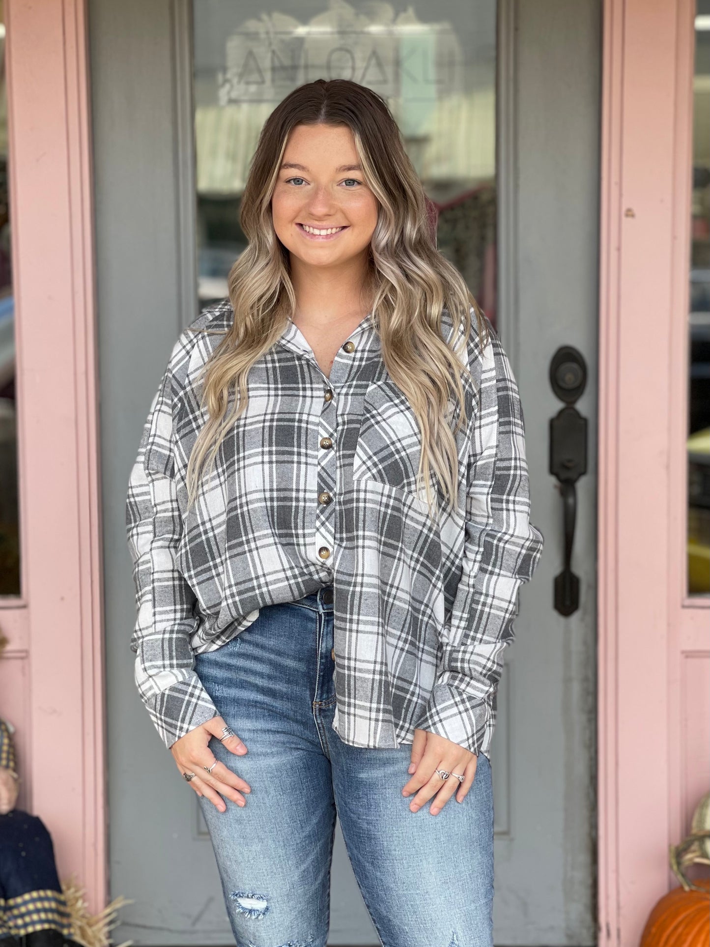 Fall In The Air Flannel Top