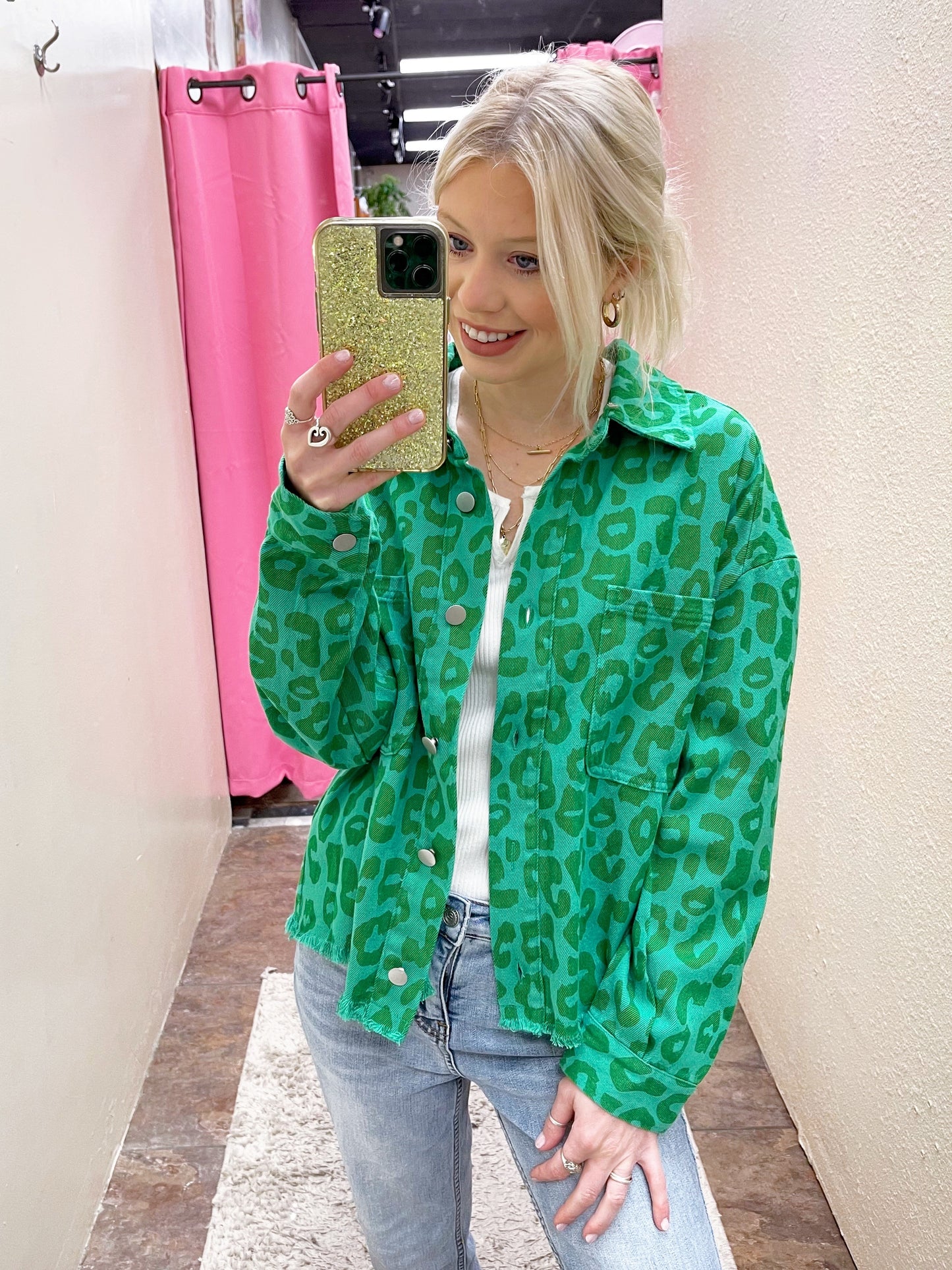 Emerald Leopard Jacket