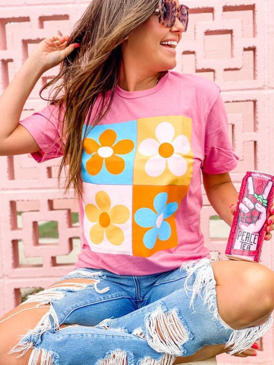 Flower Block Tee