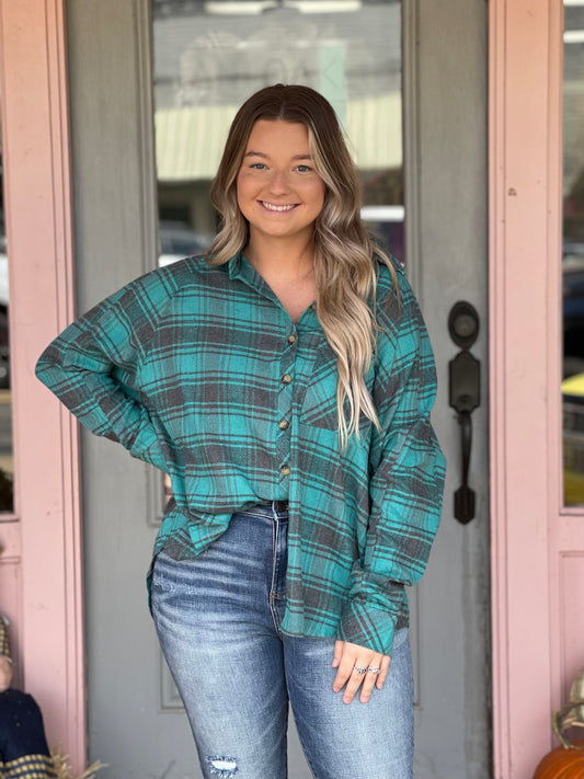 Fall In The Air Flannel Top