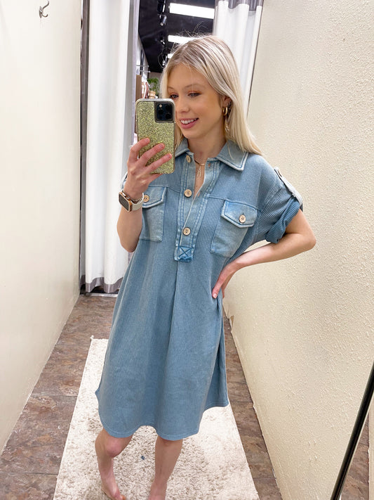 Washed Blue Dress