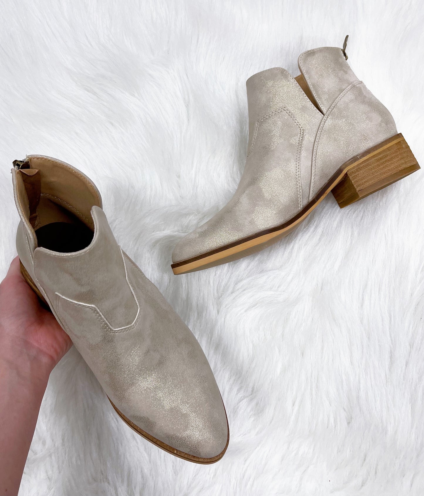 Curry Gold Metallic Boots-Corkys