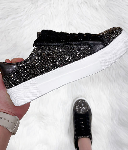 Zeno Black Rhinestone Shoes-Soda