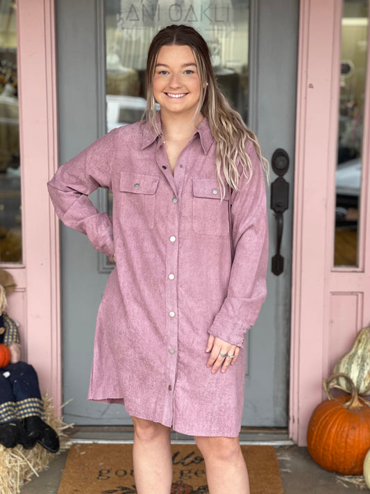 Corduroy Shirt Dress