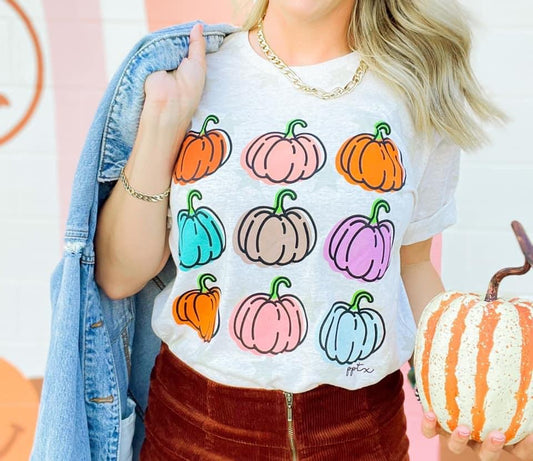 Colorful Pumpkins Tee