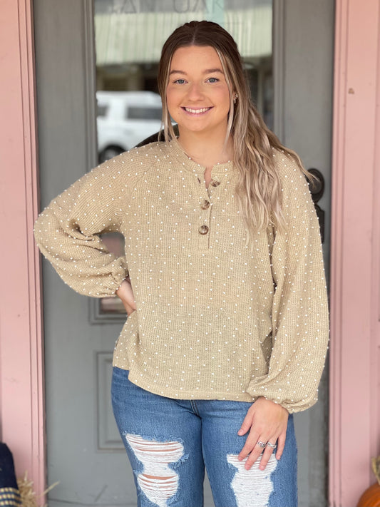 Clip Dot Sweater Top