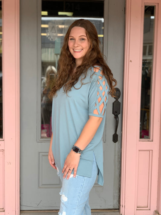 Cross Sleeve Top