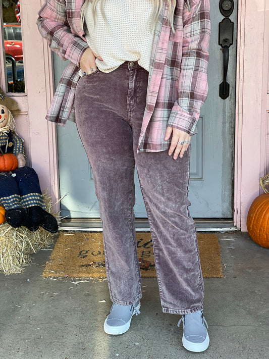 Purple Suede Pants