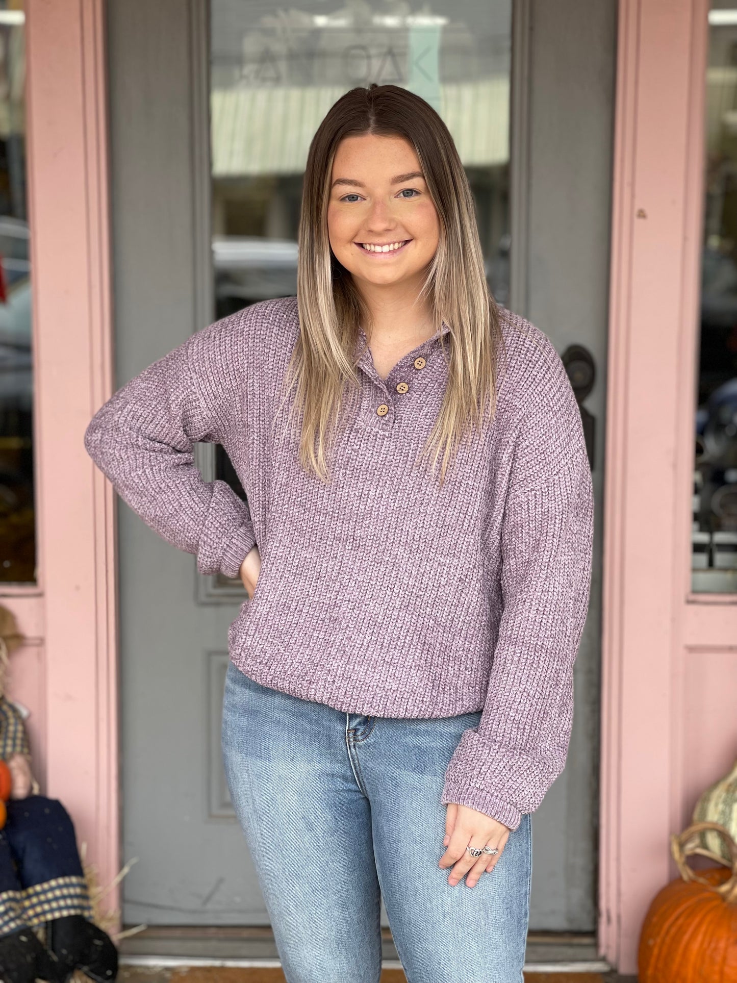 Lavender Chenille Sweater