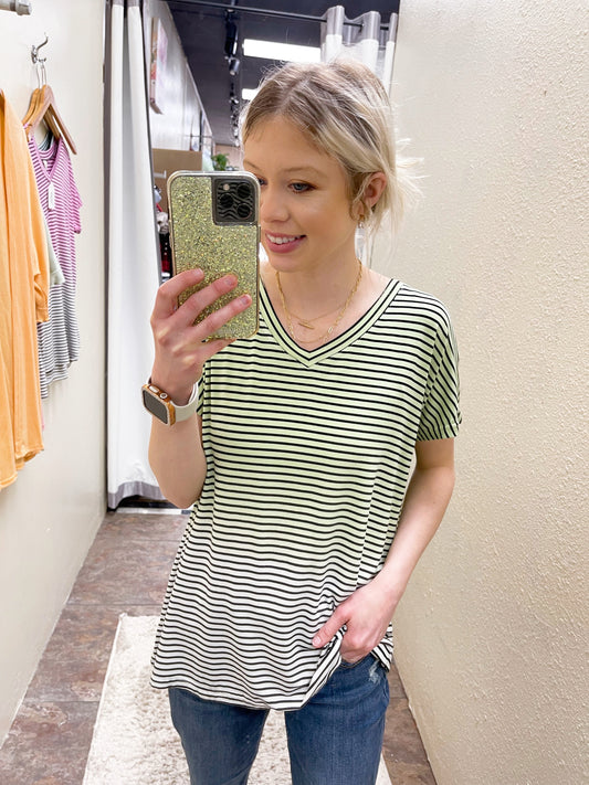 Striped Dip Dye Top