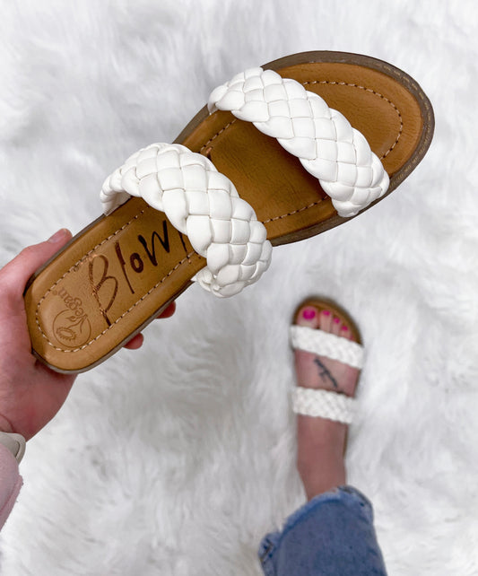 Bolley White Sandals-Blowfish