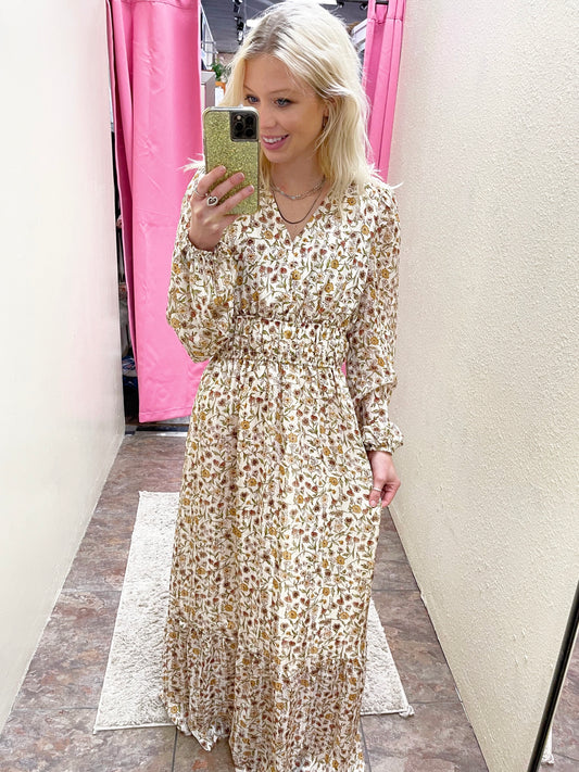 Fall Floral Maxi Dress