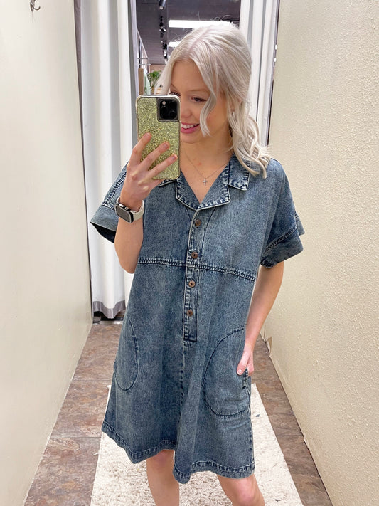 Denim Shirt Dress