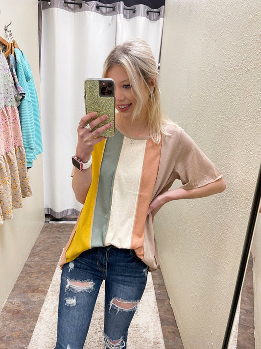 Camilla Color Block Top