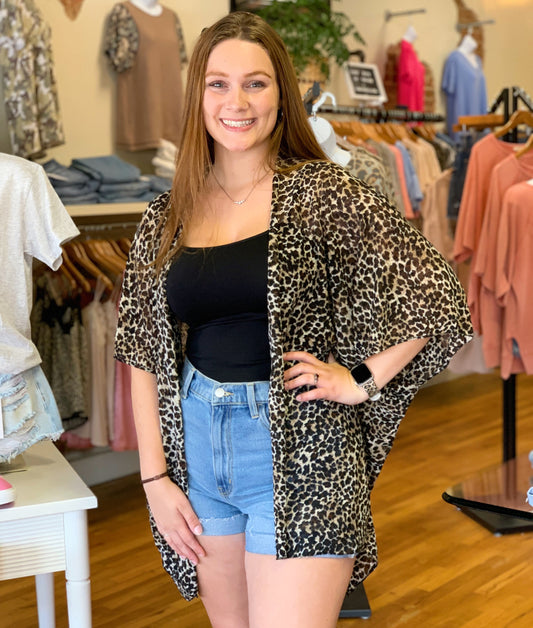 Leopard Kimono-ONE SIZE