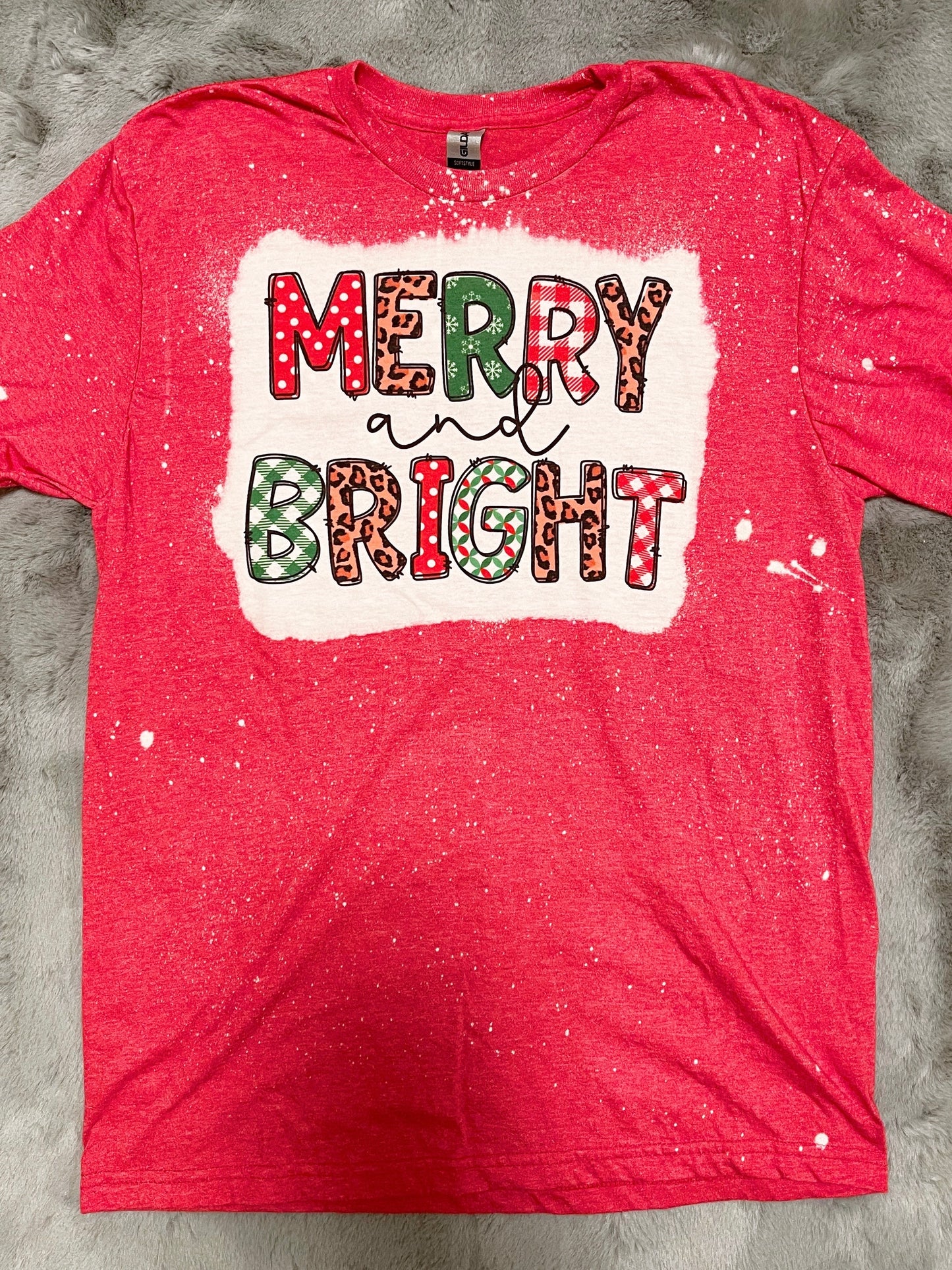 Multi Print Merry and Bright Tee