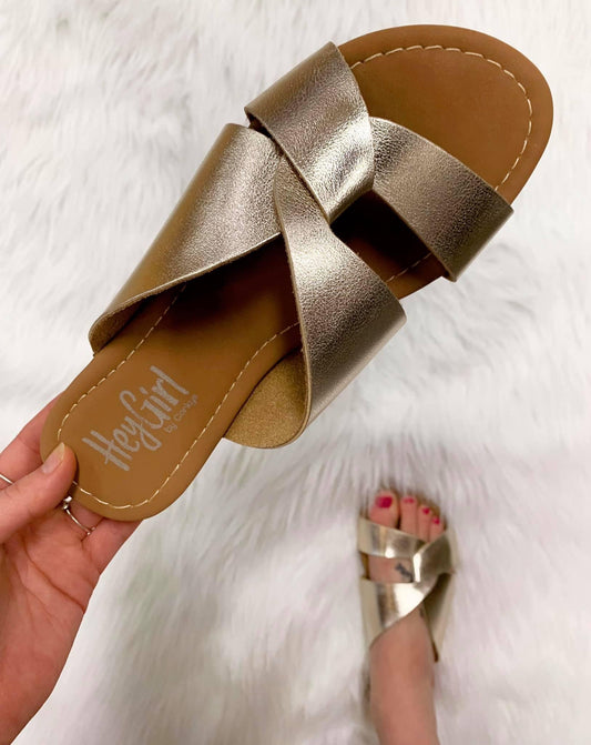 Gold Scuba Sandals-Corkys