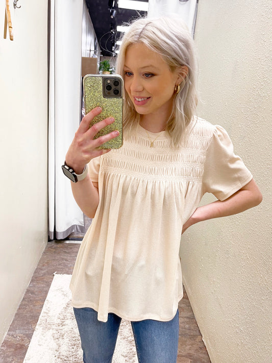 Natural Soft Knit Top