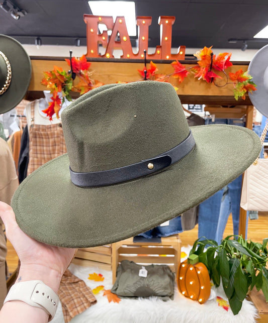 Olive Felt Hat