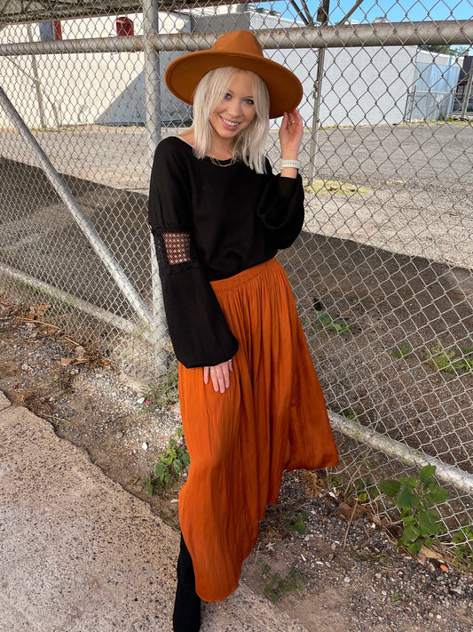 Rust Maxi Skirt