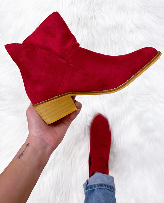 Spill The Tea Red Boots-Corkys