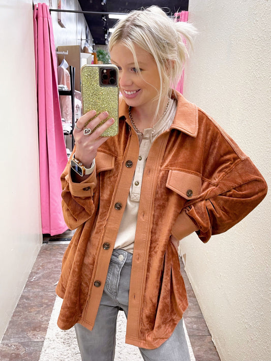 Velvet Corduroy Shacket