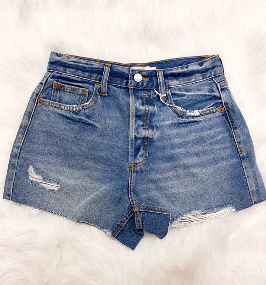 Laney High Rise Straight Cut Hem Shorts-Cello