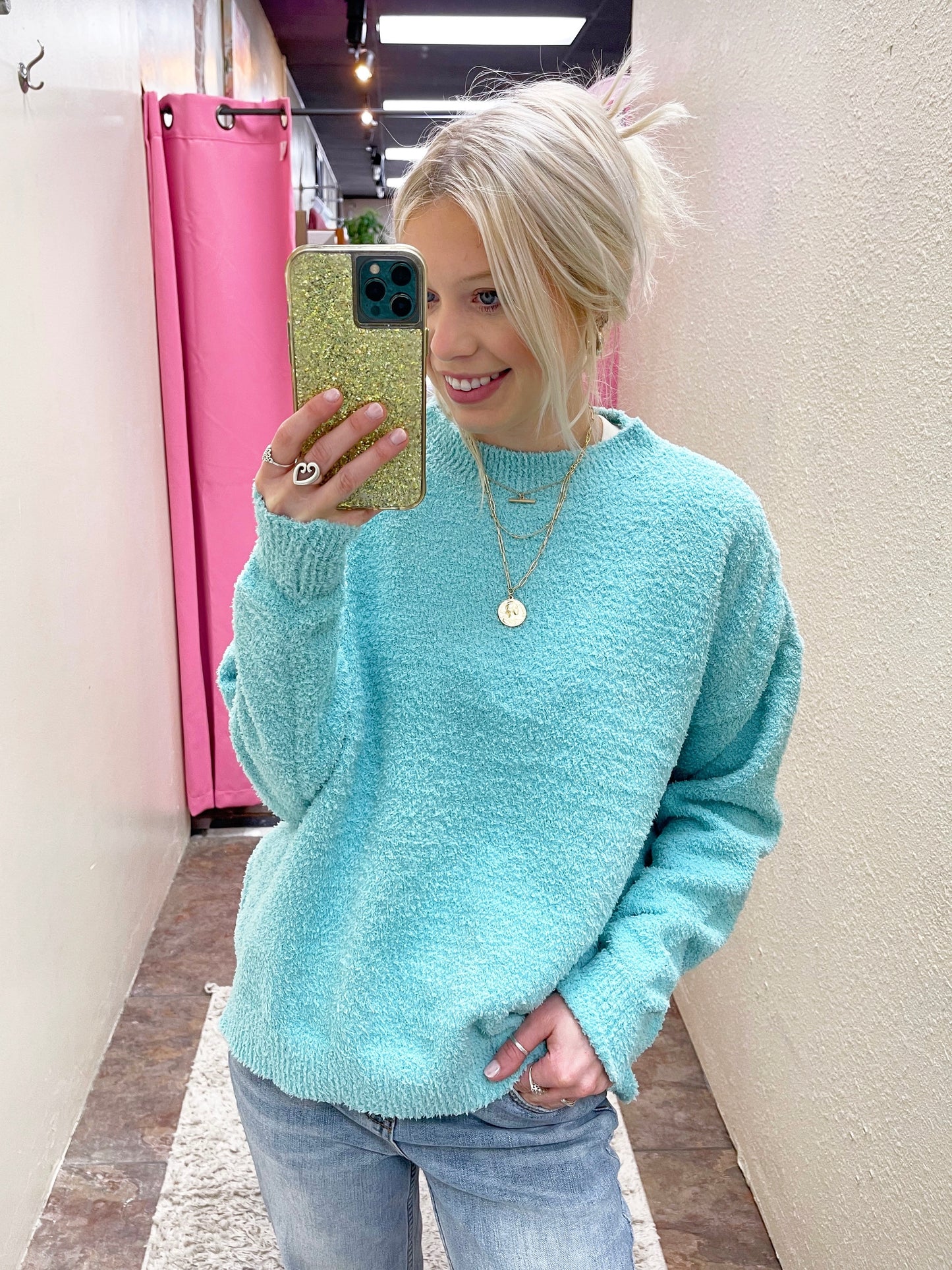 Mint Brushed Sweater