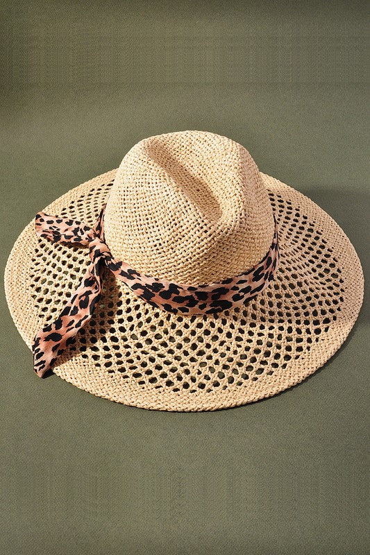 Leopard Straw Hat