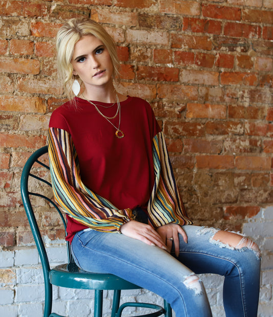 Rainbow Sleeve Top