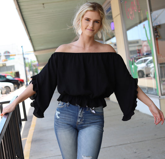 Ruffle Sleeve Top