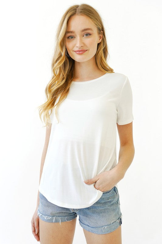 Solid Round Neck Tees